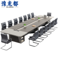 豫龙都 会议桌3m+10椅 套