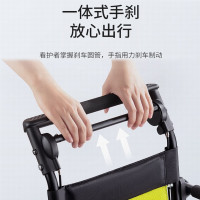 鱼跃手动轮椅车2000 加强小轮铝合金型 可折叠老人轻便携可上飞机普通轮椅