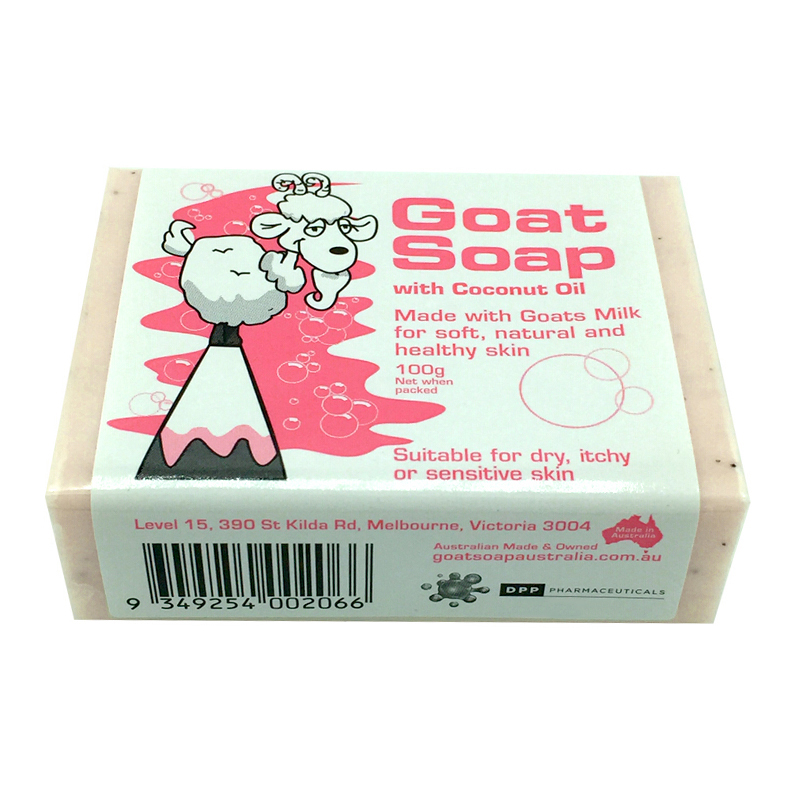 澳洲进口Goat Soap手工山羊奶皂椰子味香皂100g/块 保湿补水 滋润营养 深层清洁 各种肤质通用