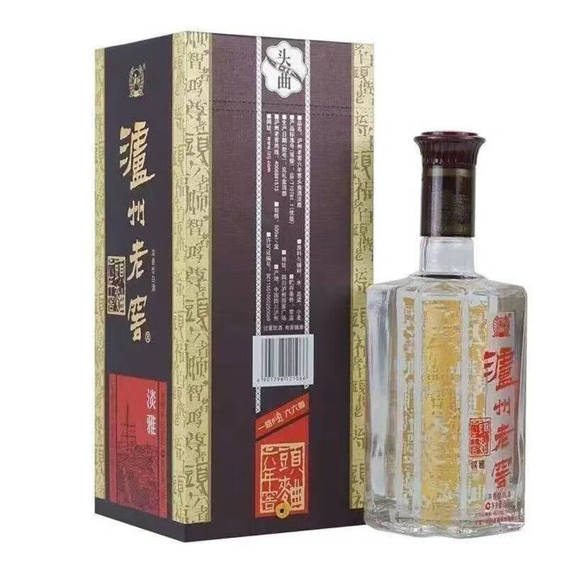 泸州老窖六年窖头曲淡雅 52度500ml*6瓶原箱 新老版本日期随机高清大图