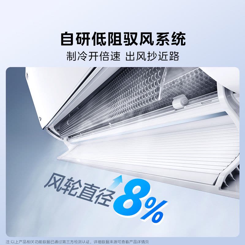 美的空调官方正品无风感WF1母婴级空调家用卧室客厅新一级能效变频大1.5匹除湿壁挂机KFR-35GW/N8WF1图片
