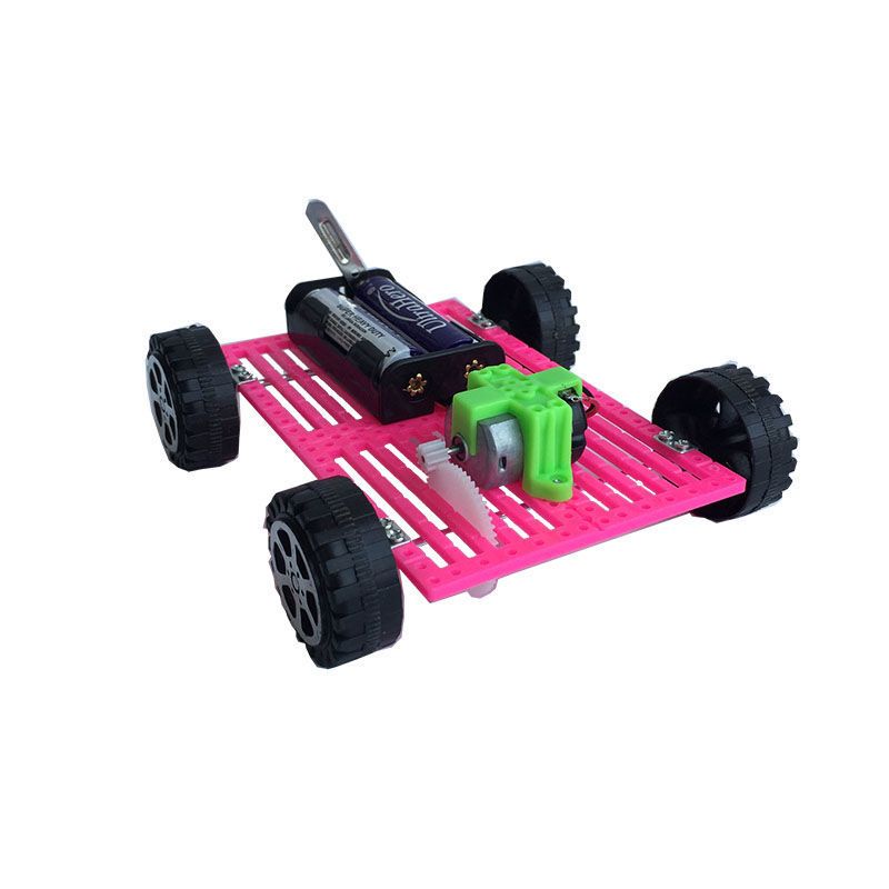 散装散装自己组装简易四驱车diy科技小制作小发明电动小马达手工电动