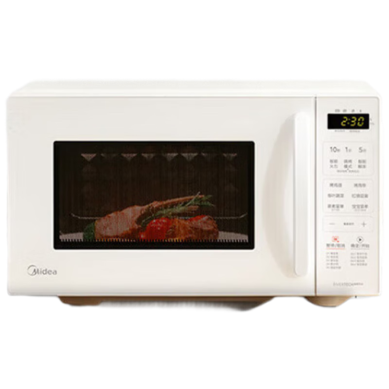 美的(Midea)微波炉家用20L微波烤箱一体机800W变频一级能效省电轻音平板式大容量简单易用 C23J