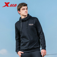 特步(Xtep)男运动卫衣正品2018秋新款时尚连帽针织上衣外套常规款套头衫882329059523