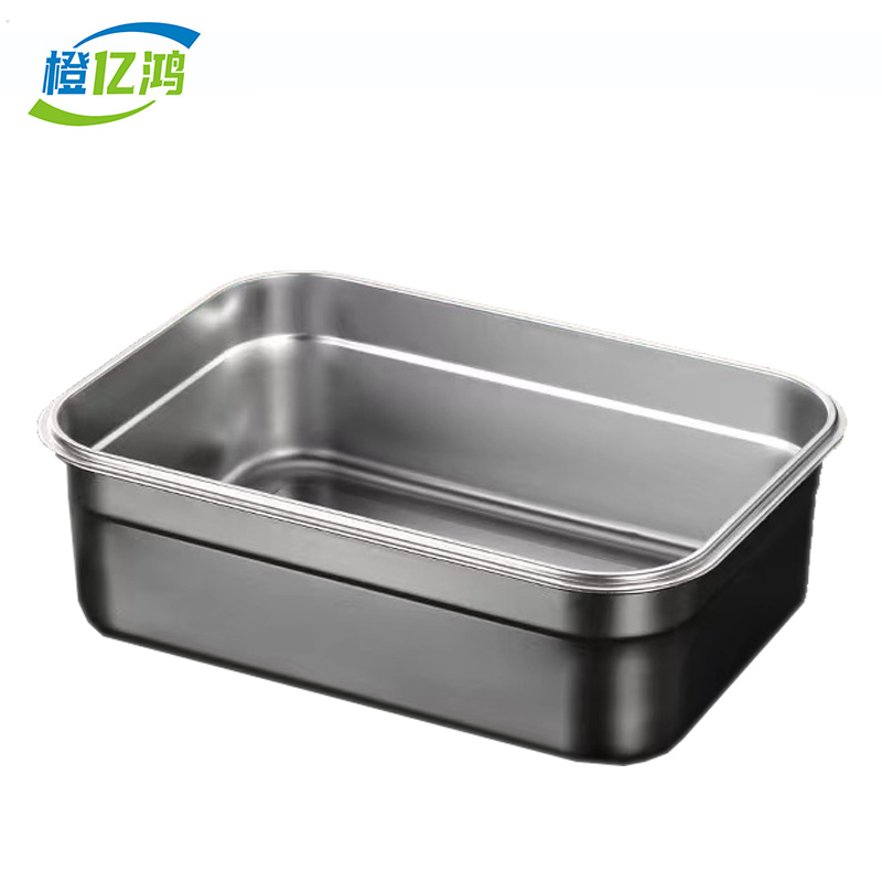 橙亿鸿 304不锈钢方盒 保鲜盒 40*29*12cm/个高清大图