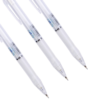 得力 33157 活动铅笔套装 白色0.7mm(3支自动笔+60支HB铅芯)笔头附橡皮 小学生考试练字可用
