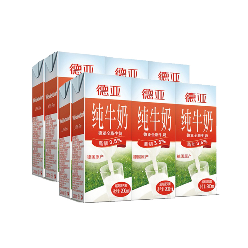 HT 德亚全脂牛奶2组装(200ml*6*2)