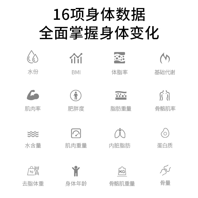 澳得迈 (AODMA) 体脂秤 WS-705 白色高清大图