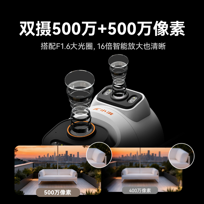 小湃K100室外1000万双摄摄像头4G免流量防水无死角家用手机远程监控器高清大图