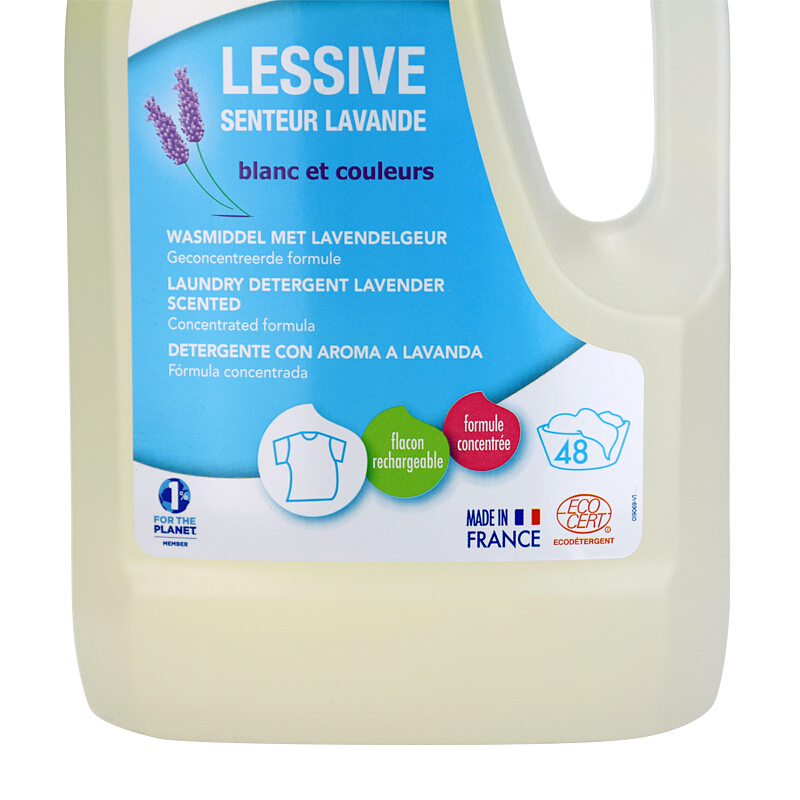 进口 洗衣液 欧盟有机低泡去污洗衣液法国 薰衣草1.5L