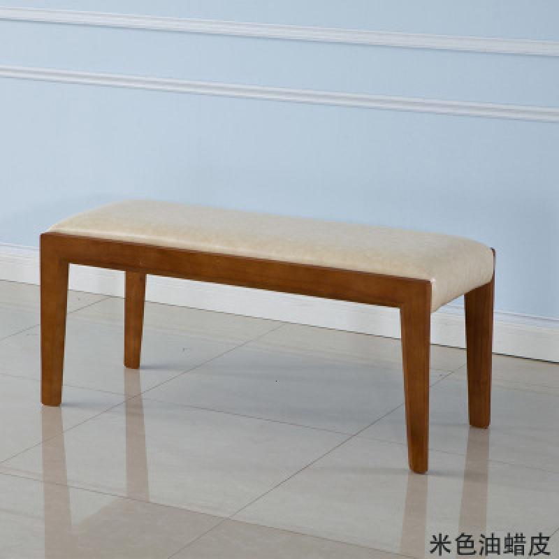 森美人北欧餐桌实木长条凳简约现代床尾凳沙发凳家用口换鞋凳穿鞋凳子 1米胡桃色+米色皮