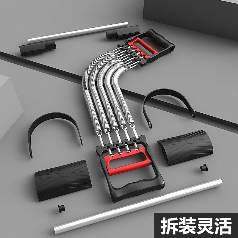脚蹬拉力器闪电客男弹簧扩胸器多功能阻力绳仰卧起坐辅助健身器材家用