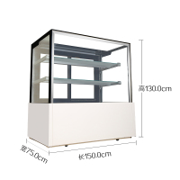 星星(XINGX) IVC-1.5/75WB 蛋糕柜商用展示柜 冷柜 冰柜 保鲜柜冷藏柜寿司水果熟食柜 直角1.5米