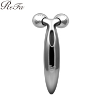 黎珐(ReFa) CARAT FACE美容仪 日本进口去皱提拉塑形紧致 EMS/微电流铂金双球滚轮仪器 瘦脸脸部眼部专用