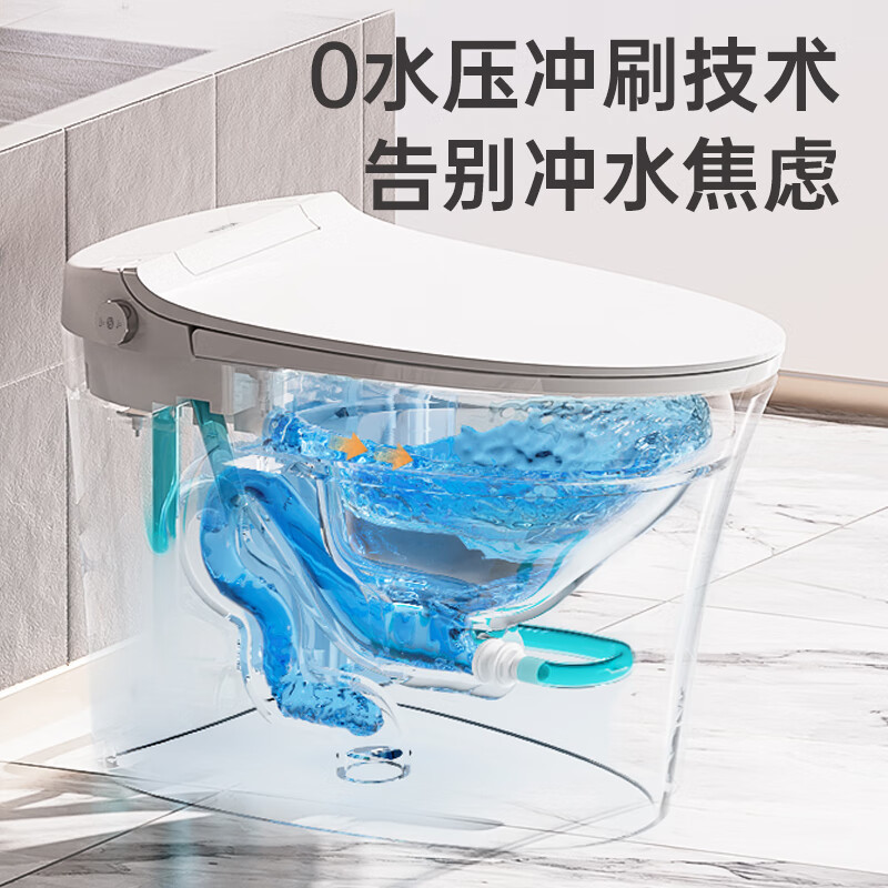 惠达(HUIDA)轻智能马桶坐便器一体式加热抗菌座圈ES23-Q离座冲水400mm坑距