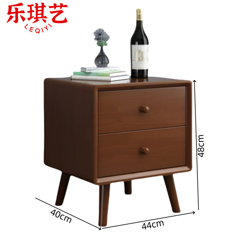 乐琪艺 床头柜 胡桃色 个高清大图