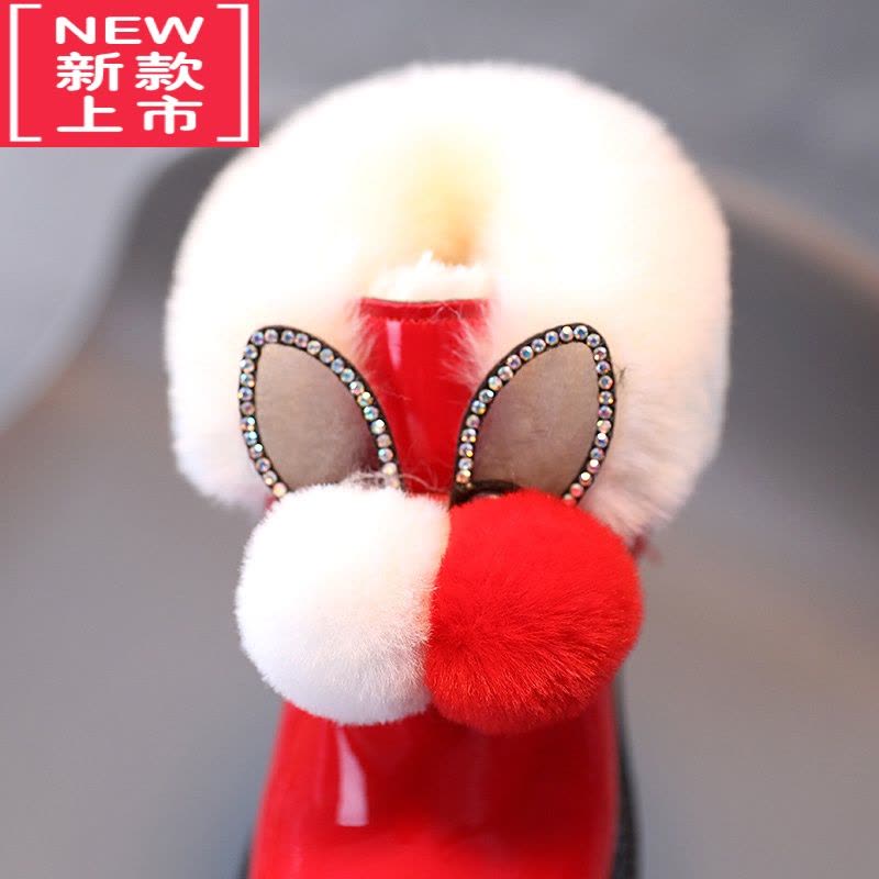 可莉允2022冬季新款儿童雪地靴女童防水中大短靴女童加绒棉鞋小童棉靴图片