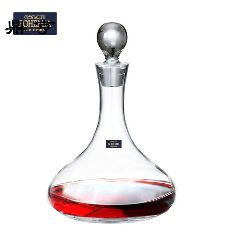 鼎亨捷克进口 水晶玻璃带塞葡萄酒瓶 酒樽 分酒器 红酒醒酒器