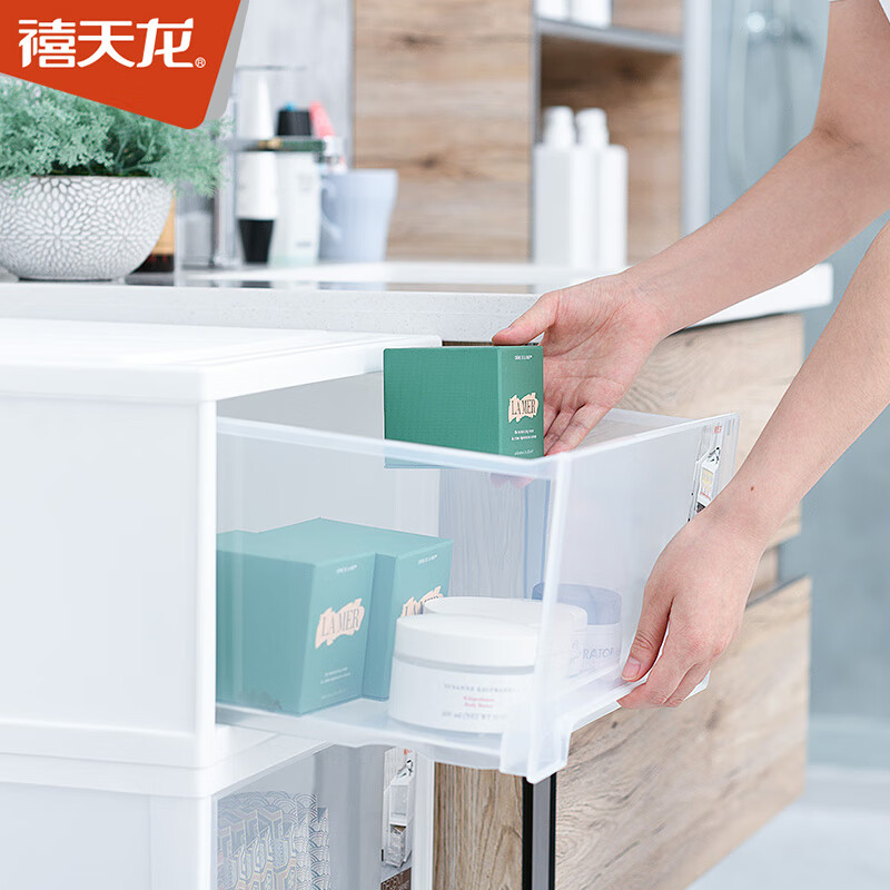 禧天龙(Citylong) G-5052单层柜(白)塑料抽屉式收纳柜床头柜玩具储物柜多功能浴室柜整理箱高清大图