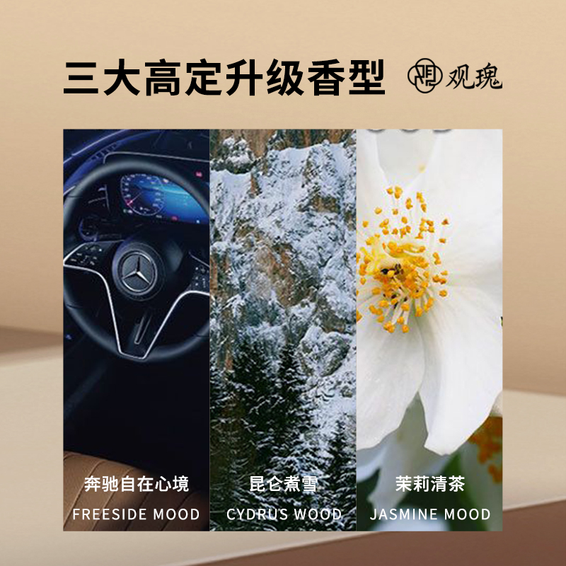 观瑰香氛 适用熊猫噗噗车载香薰补充液野兽派金色飞贼车载香氛精油补充液高清大图