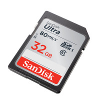 闪迪（SanDisk）32GB SD卡 高速存储卡 读取80MB/S 单反 微单 摄像机内存卡存储卡