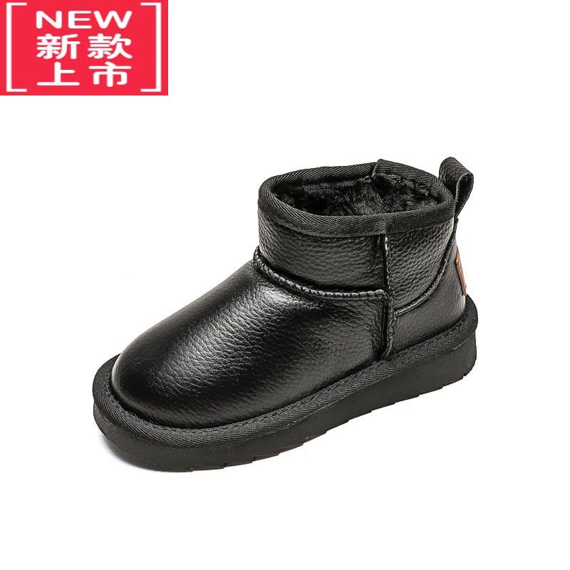 可莉允儿童雪地靴2022冬款男童宝宝大棉鞋防水防滑加厚保暖女童靴子图片