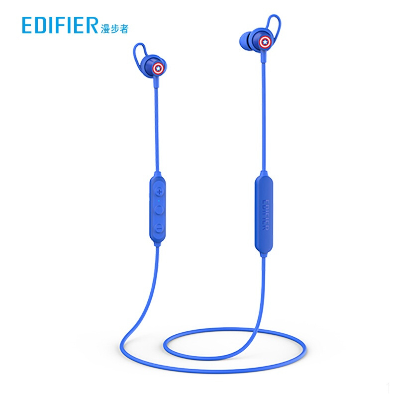 漫步者 (EDIFIER) W281BT 磁吸入耳式 无线运动蓝牙线控耳机 手机耳机 音乐耳机 可通话 美队版