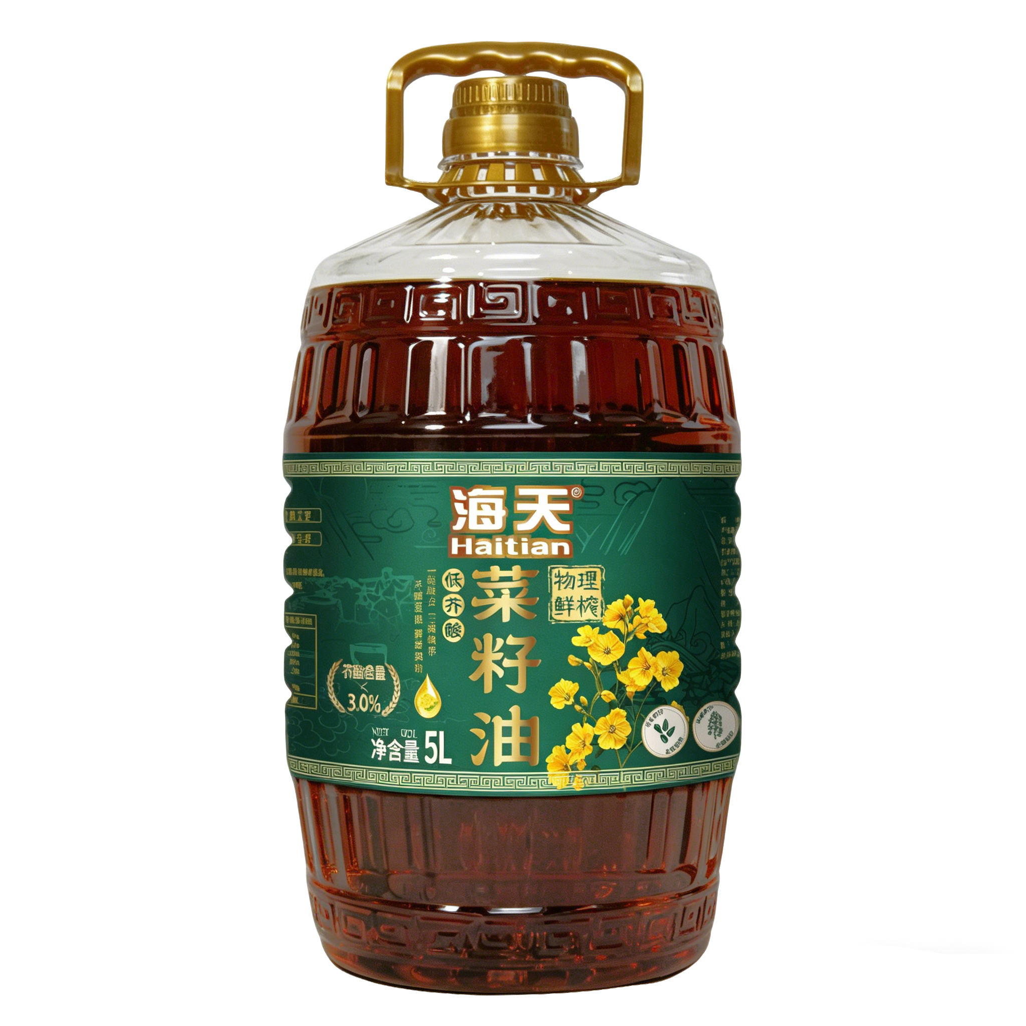 海天 (物理鲜榨) 低芥酸菜籽油5L
