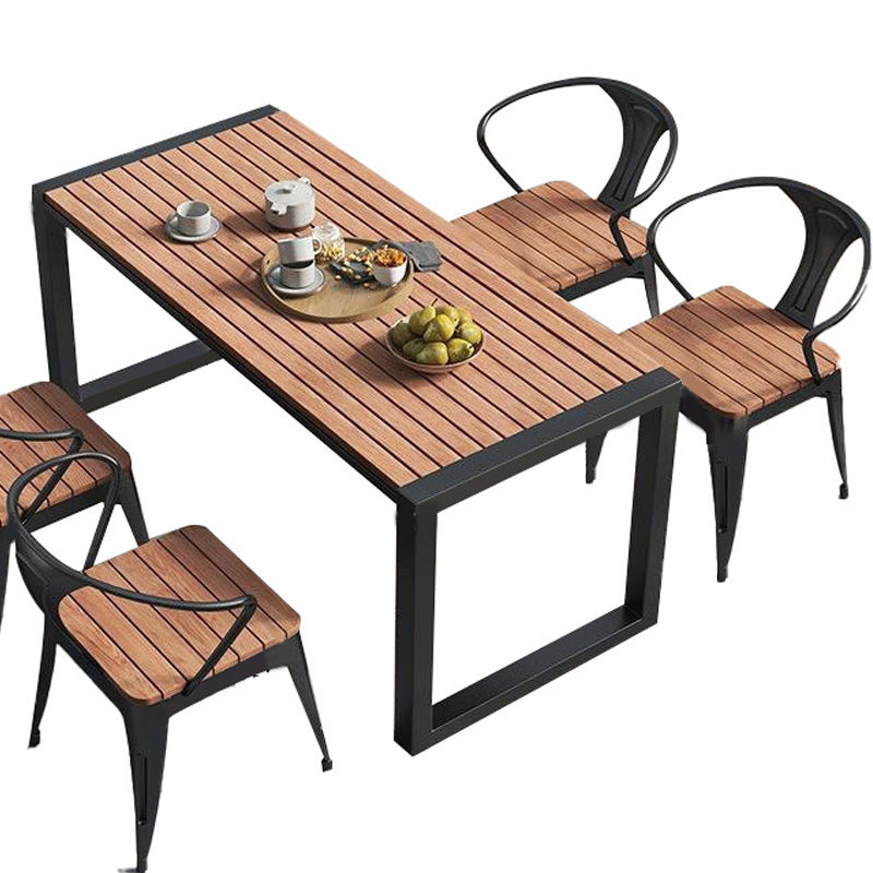 筑亮 户外桌椅 1.3m黑+4椅 套高清大图