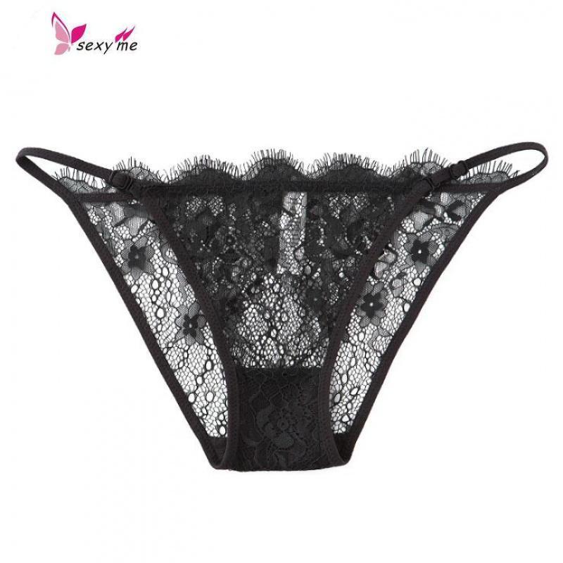 蕾丝性感加肥加大码细带内裤女胖mm网纱棉档低腰三角裤180斤fish