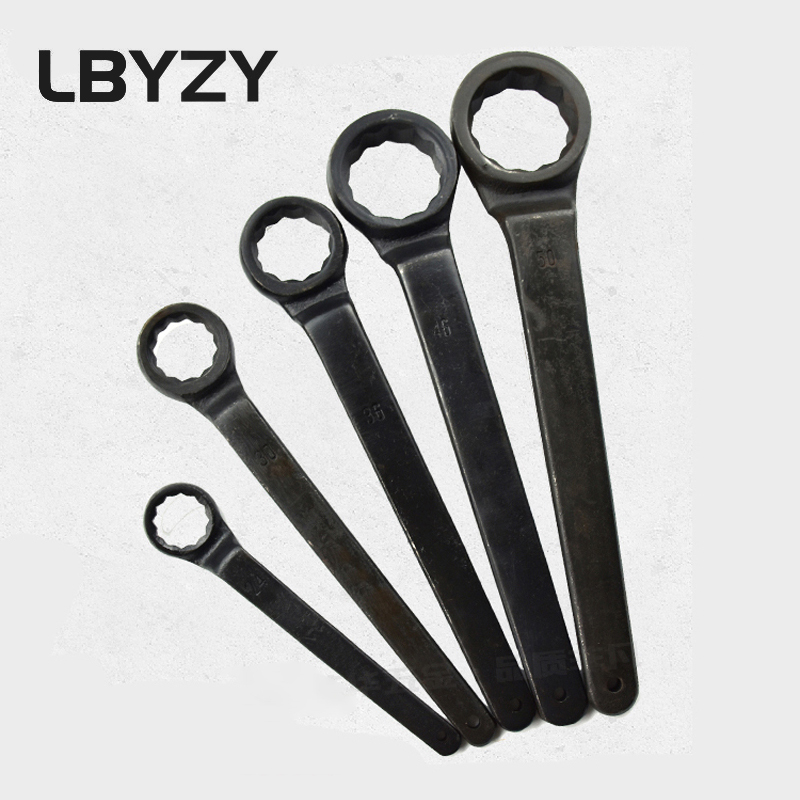 LBYZY 高颈单头梅花重型直柄扳手梅花扳手大扳手105mm(5个装)