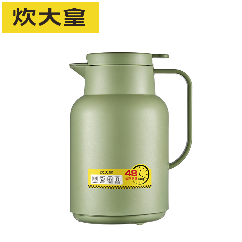 炊大皇(COOKER KING) 家韵保温壶1.5长效保温防爆不易碎一键按压出水清洗方便JY10A1