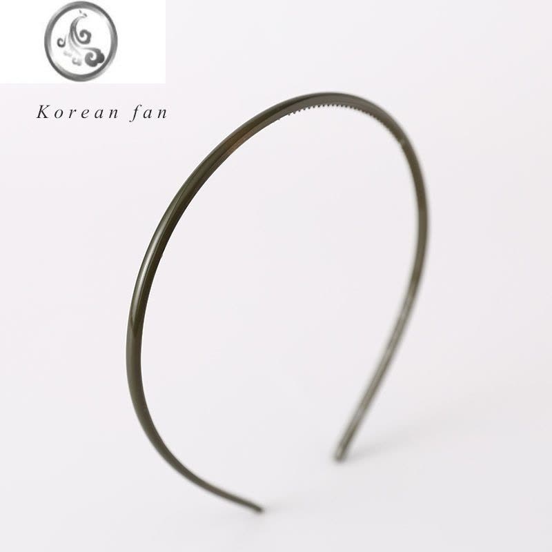 JiMi日系简约糖果色树脂发捆发箍女洗脸防滑压发莫兰迪色头箍发卡头饰图片