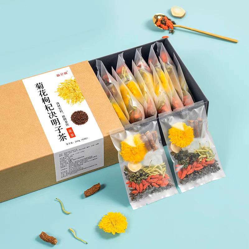 新全新菊花枸杞决明子240克(80包)/盒高清大图