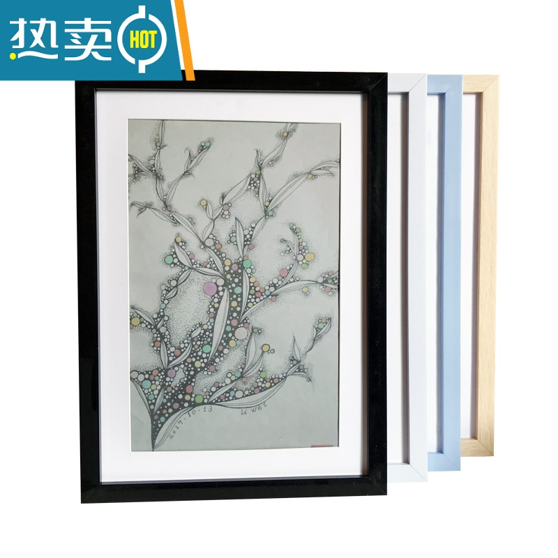 敬平创意相框挂墙7 8 10摆台16 18 20 24寸8开4K海报装裱画框A3a4 白色 A4挂式(可放21*29.7