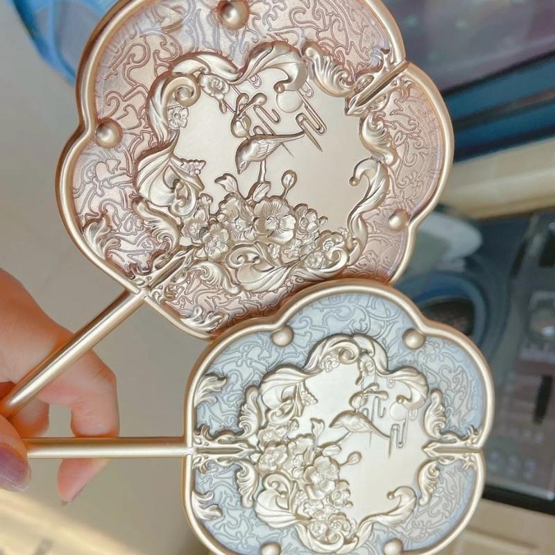 马戏团系列粉色手持镜 花知晓周边马戏团系列汉服花神团扇镜手持镜樱桃派对手持镜化妆镜