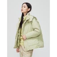 [1件4折价:450,可叠加199减30]MECITY女装冬季新款时尚二件套连帽插肩袖短款羽绒服女