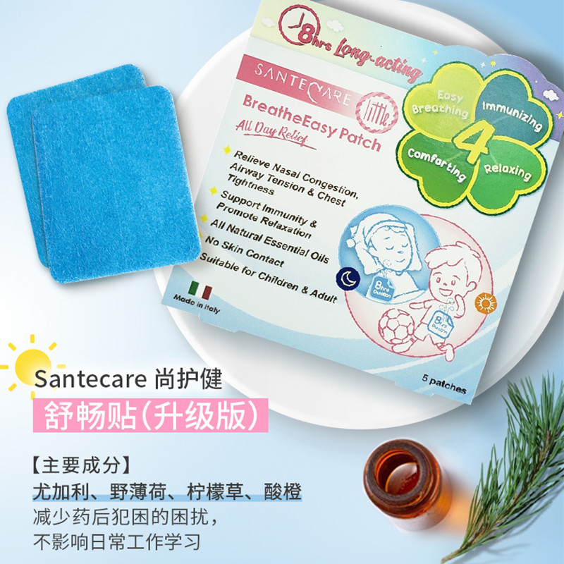 意大利尚护健舒畅贴 鼻舒贴pro 鼻子通气鼻贴儿童成年人精油通气贴 鼻炎鼻塞不通气通鼻爽贴3盒夜用款高清大图