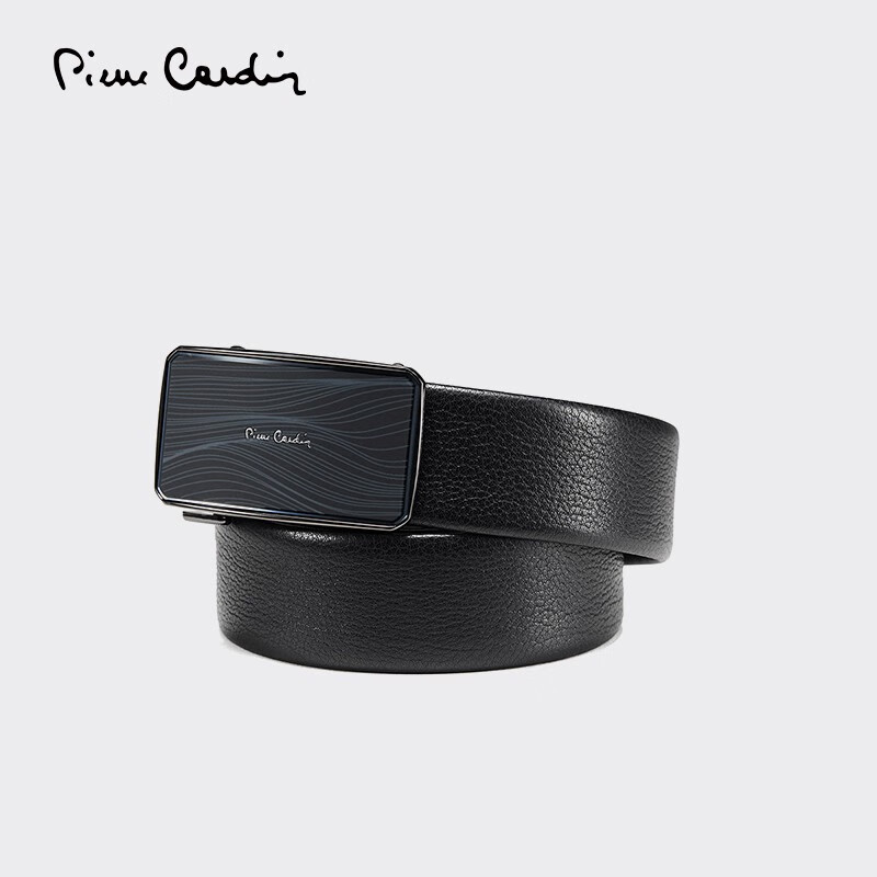 皮尔卡丹头层牛皮自动扣新款男腰带节日礼物裤带男皮带w21814071-25a