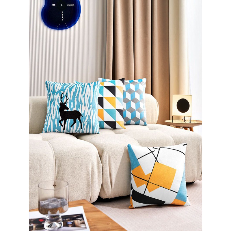 抱枕沙发客厅靠枕床头靠垫大抱枕套不含芯高档橙色靠背高清大图