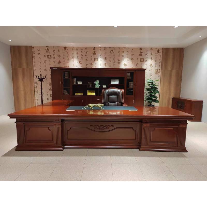 黎明daybreak行政办公桌封闭油漆进口饰面胡桃木色定制长28002600760