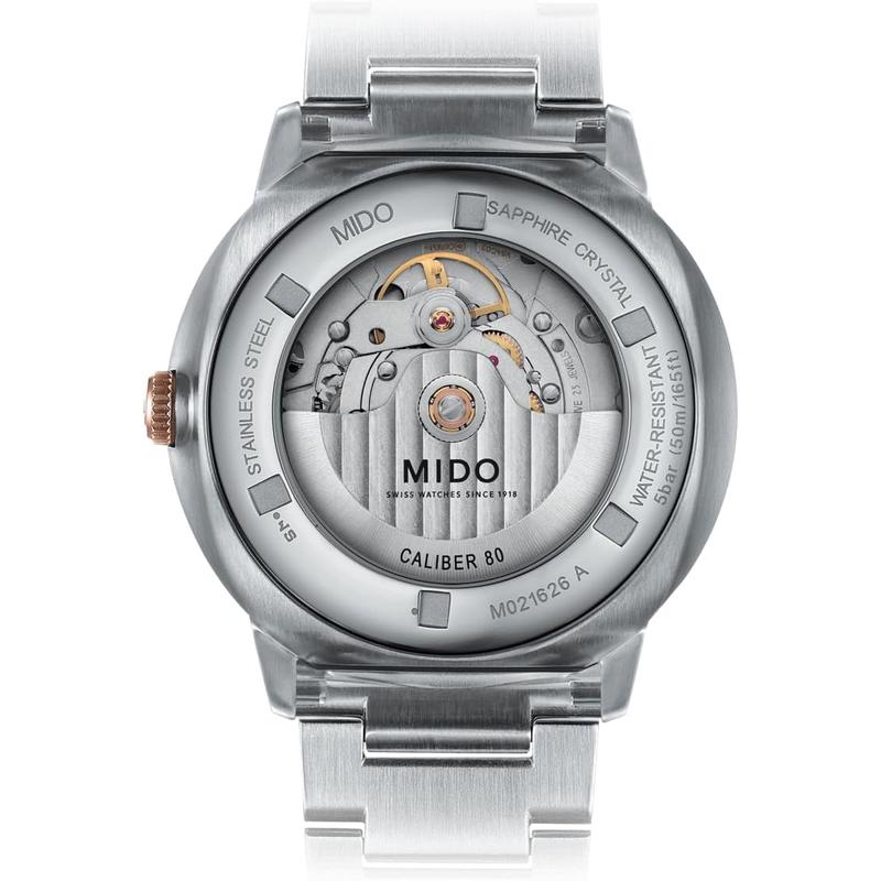 Mido瑞士手表 指挥官系列男士长动能自动上链机械表 大日历轻奢腕表高清大图