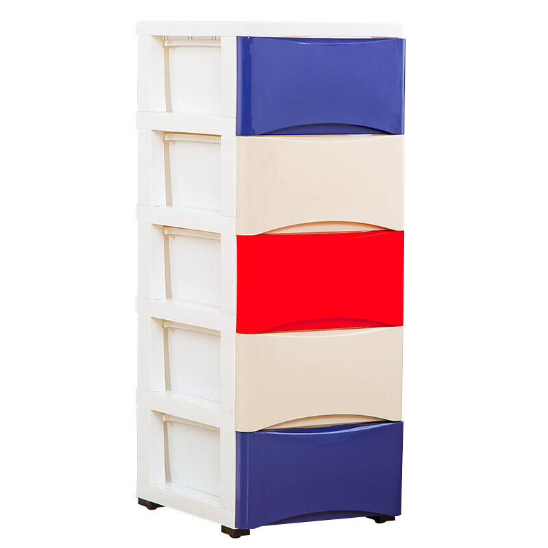 塑料宝宝抽屉式收纳柜玩具杂物柜储藏柜整理柜窄面抽屉柜