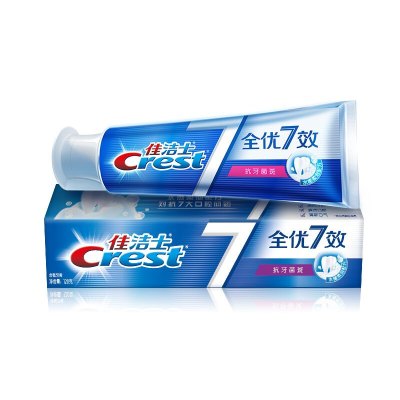 佳洁士(Crest) 全优7效抗牙菌斑牙膏120克 1支装 新老包装随机发