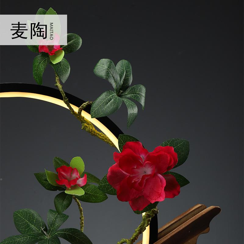 美帮汇创意陶瓷花盆简约仿真杜鹃花植物摆件家用室内组合盆栽装饰品高清大图