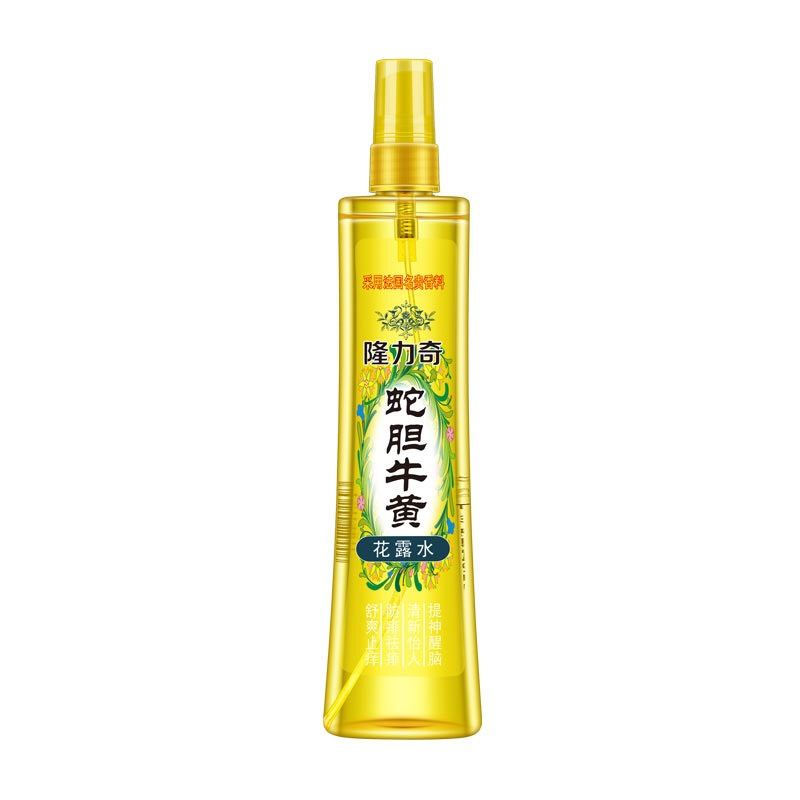 (祛痱止痒)大瓶 隆力奇蛇胆牛黄花露水195ML 祛痱止痒