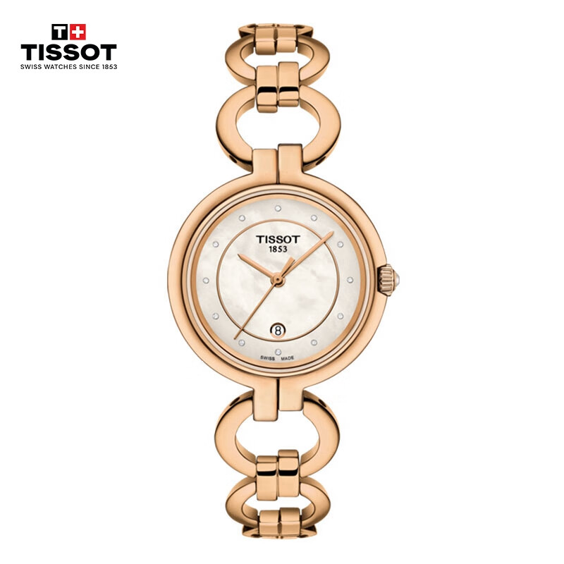 天梭(TISSOT)瑞士手表 弗拉明戈系列腕表 石英女表送女友 T094.210.33.116.01高清大图