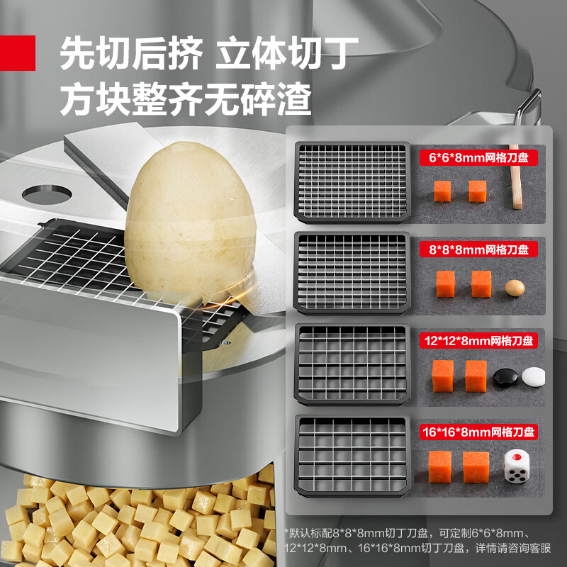 德玛仕绞肉机商用家用大容量大功率多功能电动不锈钢碎肉机打蒜绞馅碎菜碎肉打浆机牛肉铺学校食堂QCJ-0010GJ-J1高清大图