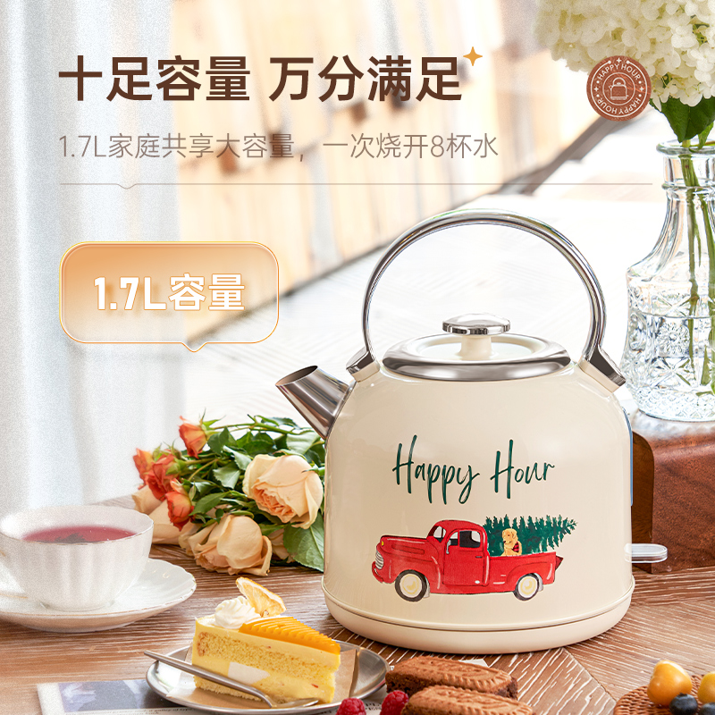 卓朗复古1.7L大容量电热水壶ZL-149HN高清大图