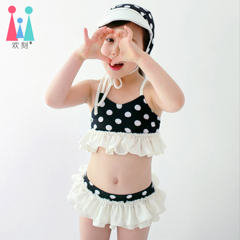 女童分体泳衣四件套新款童比基尼长袖宝宝沙滩速干游泳装